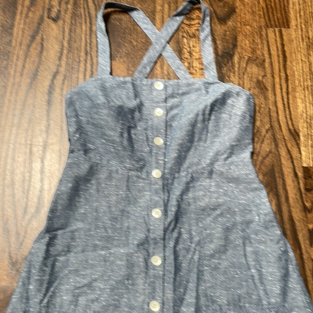 Madewell Chambray Button Front Dress - Picture 4 of 10